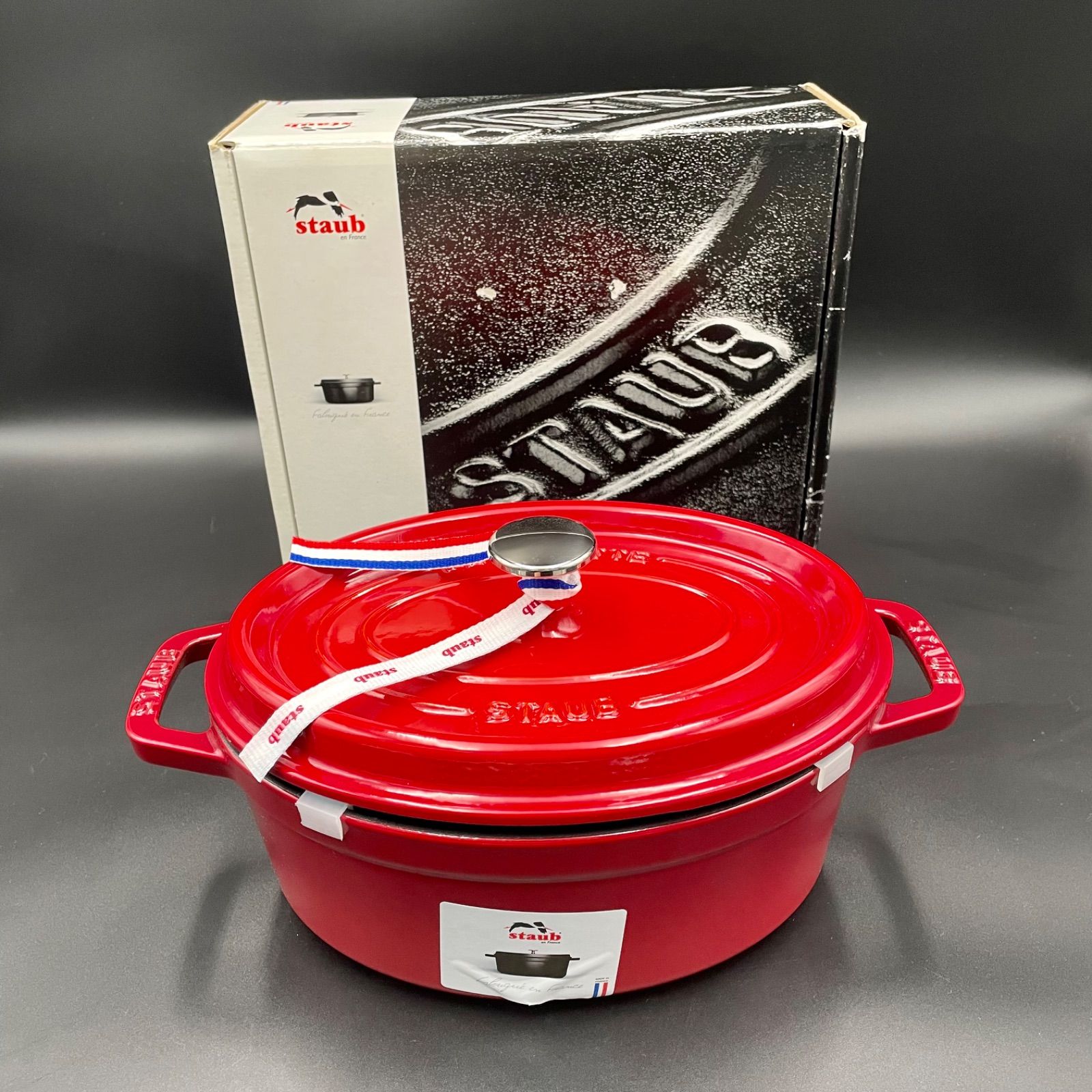 新品未使用】staub ココット オーバル チェリー 23cm ストウブ