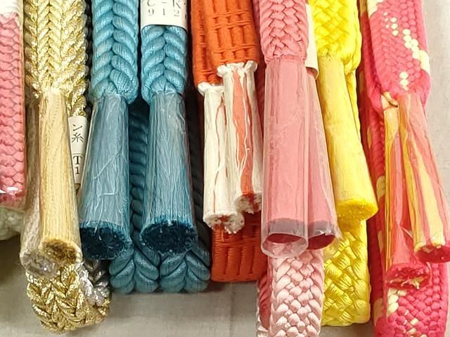 平和屋着物○和装小物 帯締め10本 観世組 手組紐 くみひも 金銀糸 逸品  