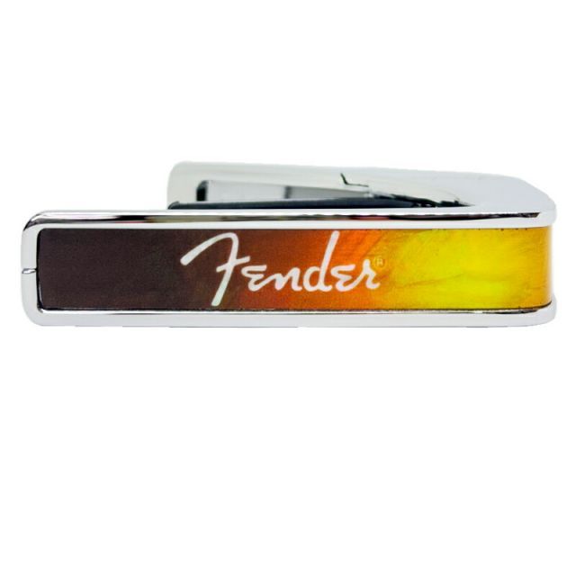 タリア カポ フェンダー ライセンスド モデル Thalia Capos カポタスト Fender SUNBURST w White Spaghetti Logo Chrome 3種フレットパッド付属