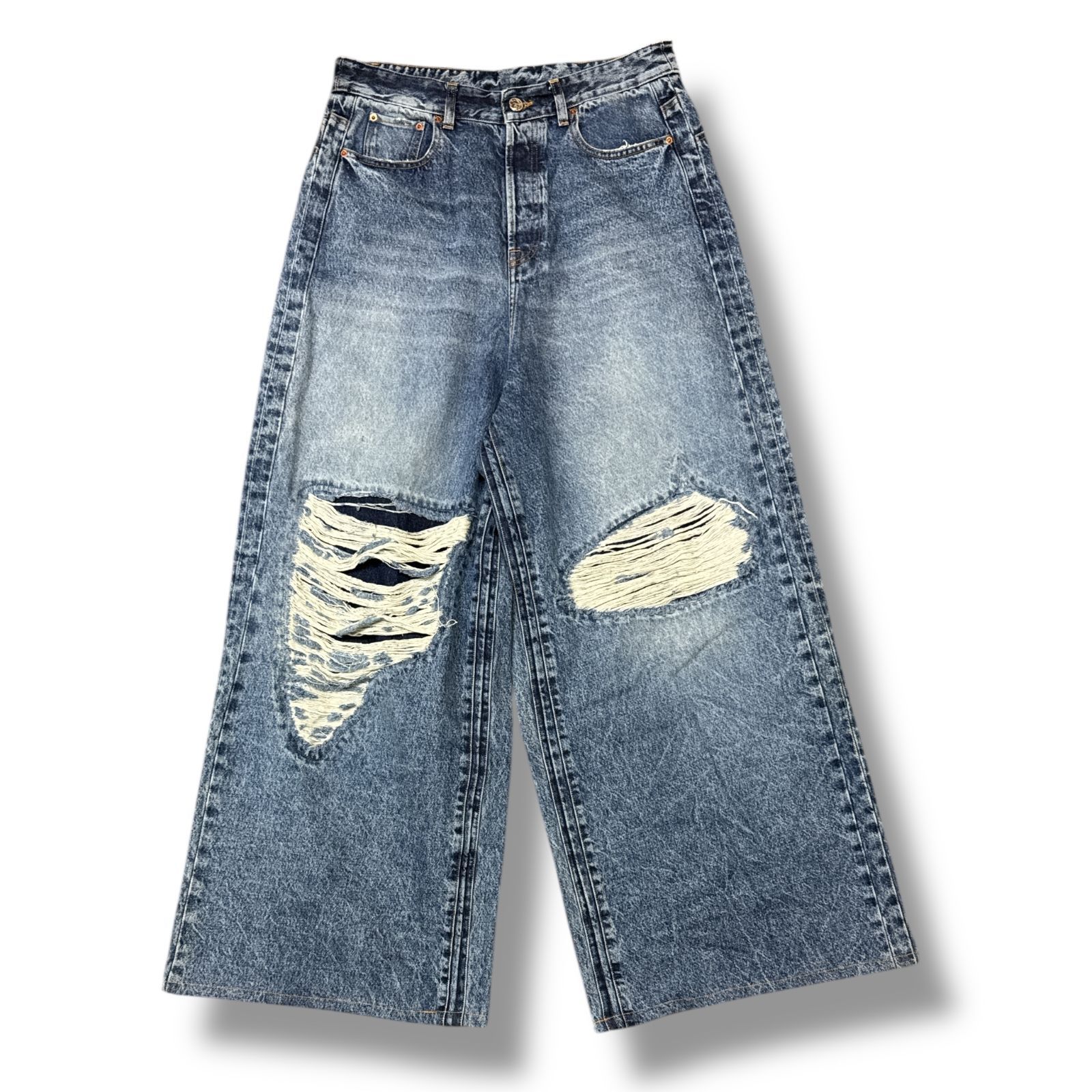 VETEMENTS 24ss ウォッシュド加工 ワイドデニムパンツ VETEMENTS 24ss ウォッシュド加工 ワイドデニムパンツ VETEMENTS