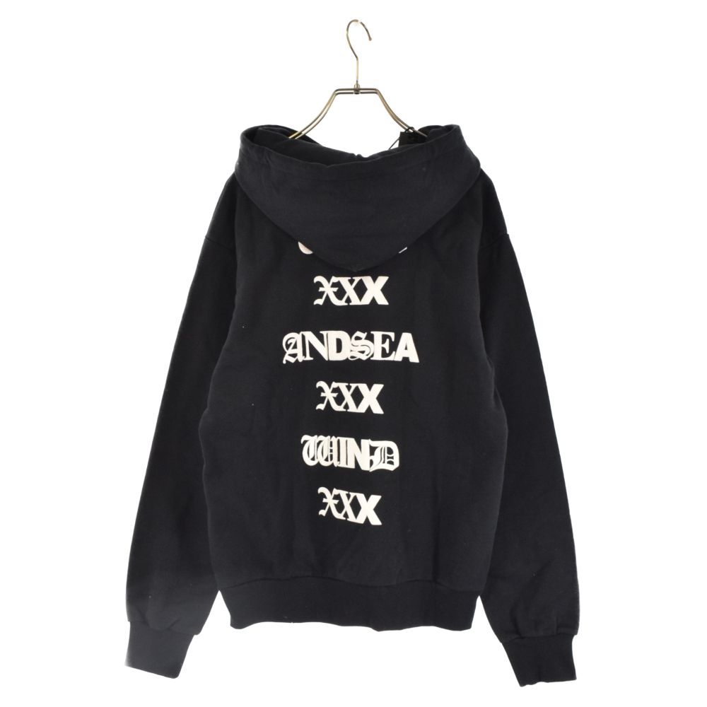 WIND AND SEA (ウィンダンシー) ×GOD SELECTION XXX LOGO PRINT HOODIE