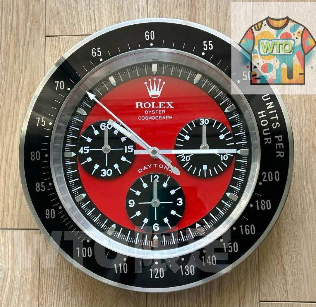 海外販促品 ROLEX コスモグラフ　デイトナ　大型掛け時計　ゴールド/ブラック 海外販促品 ROLEX コスモグラフ デイトナ 大型掛け時計 ゴールド