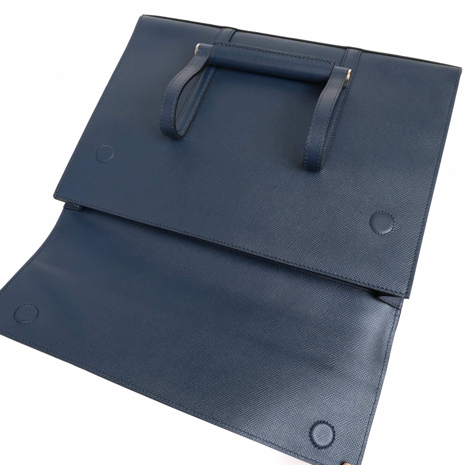 SERAPIAN セラピアン　ブリーフケース　ビジネスバッグ　レザー　ネイビー EVOLUZIONEレザー ネイビースリムブリーフケース