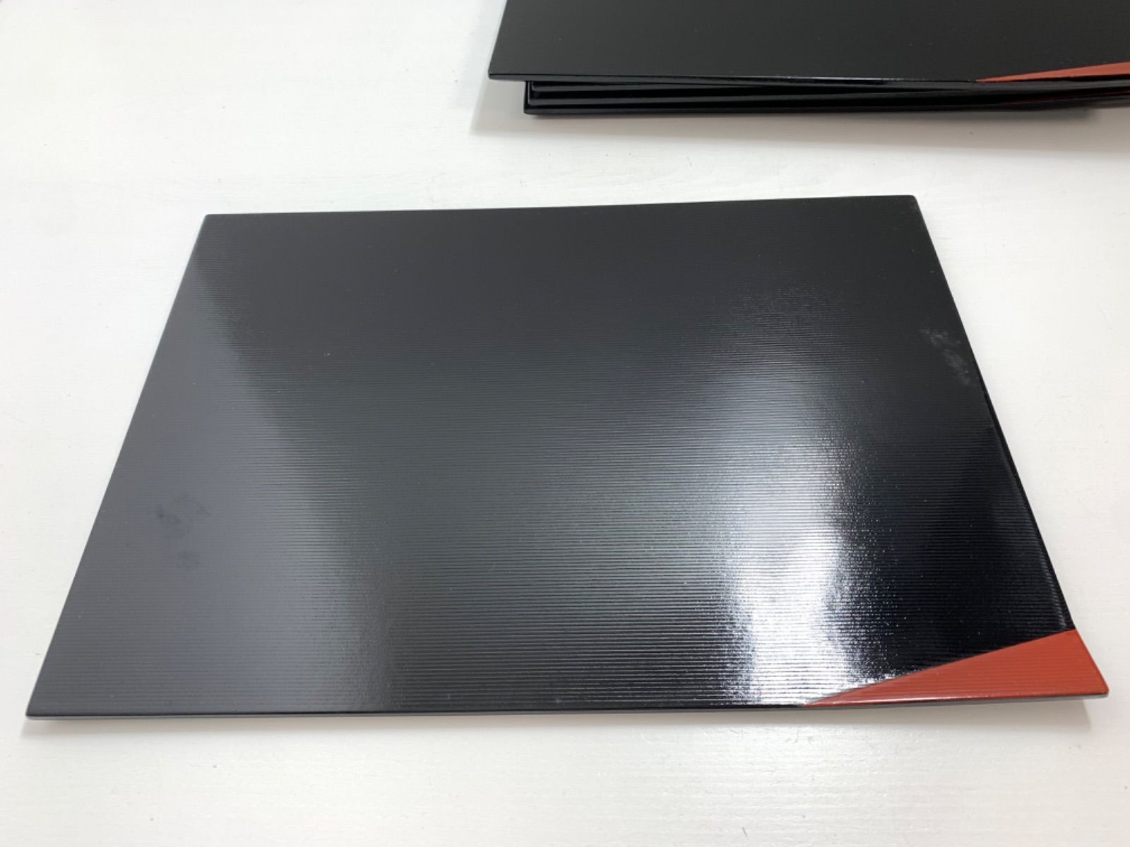 越前漆器5枚組隅折会席膳越前塗