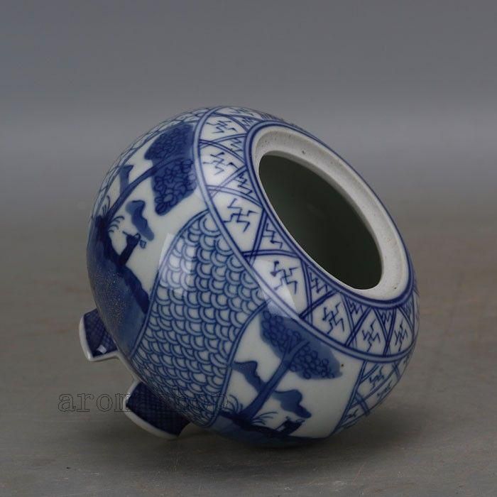 青花五良大甫香炉 香道具 景徳鎮 陶磁器 装飾品 現代工芸品美術品 置物 青花五良大甫香炉 香道具 景徳鎮 陶磁器 装飾品 現代工芸品美術