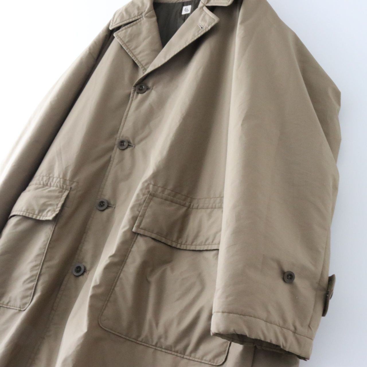 【中古B】KAPTAIN SUNSHINE キャプテンサンシャイン 38 M メンズ コート 19AW プリマロフト バルカラーコート KSSH9FC001 カーキ 中古B 古着