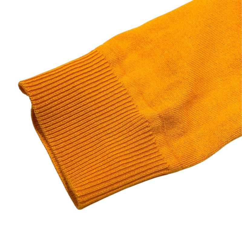 エルメス HERMES ツイルレーヌニットセーター オレンジ シルク
