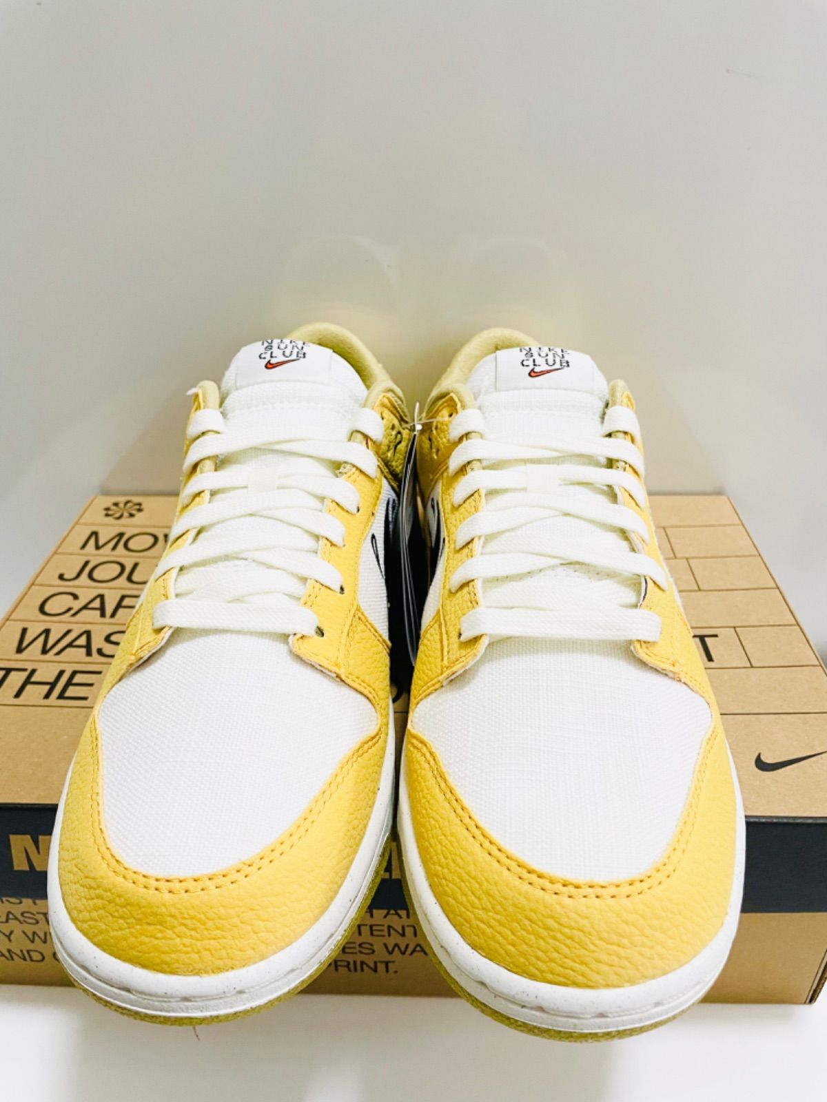 NIKE DUNK LOW サンクラブ ホワイトイエロー ダンクロー - メルカリ
