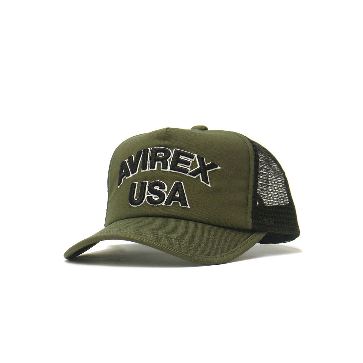 アヴィレックス キャップ AVIREX HEAD WEAR AX USA メッシュキャップ 帽子 メンズ レディース アビレックス 14407200 カーキ(35)