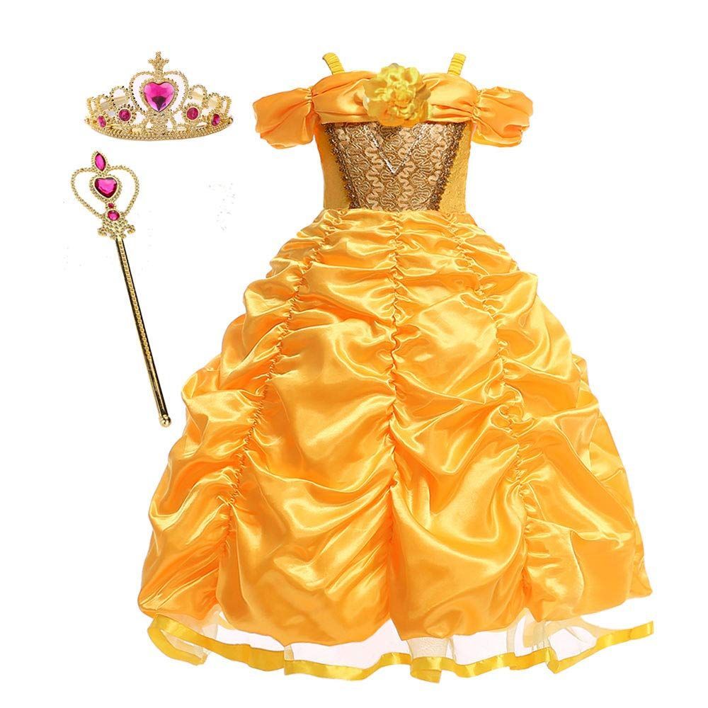 プリンセス 美女と野獣 130cm ドレス コスチューム お姫様 キッズ