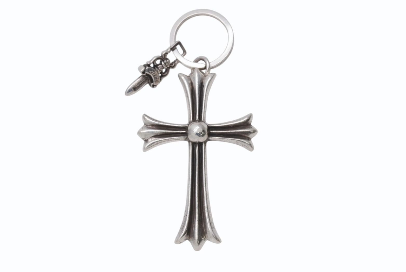 CHROME HEARTS クロムハーツ ラージCHクロス キーリング Wダガー