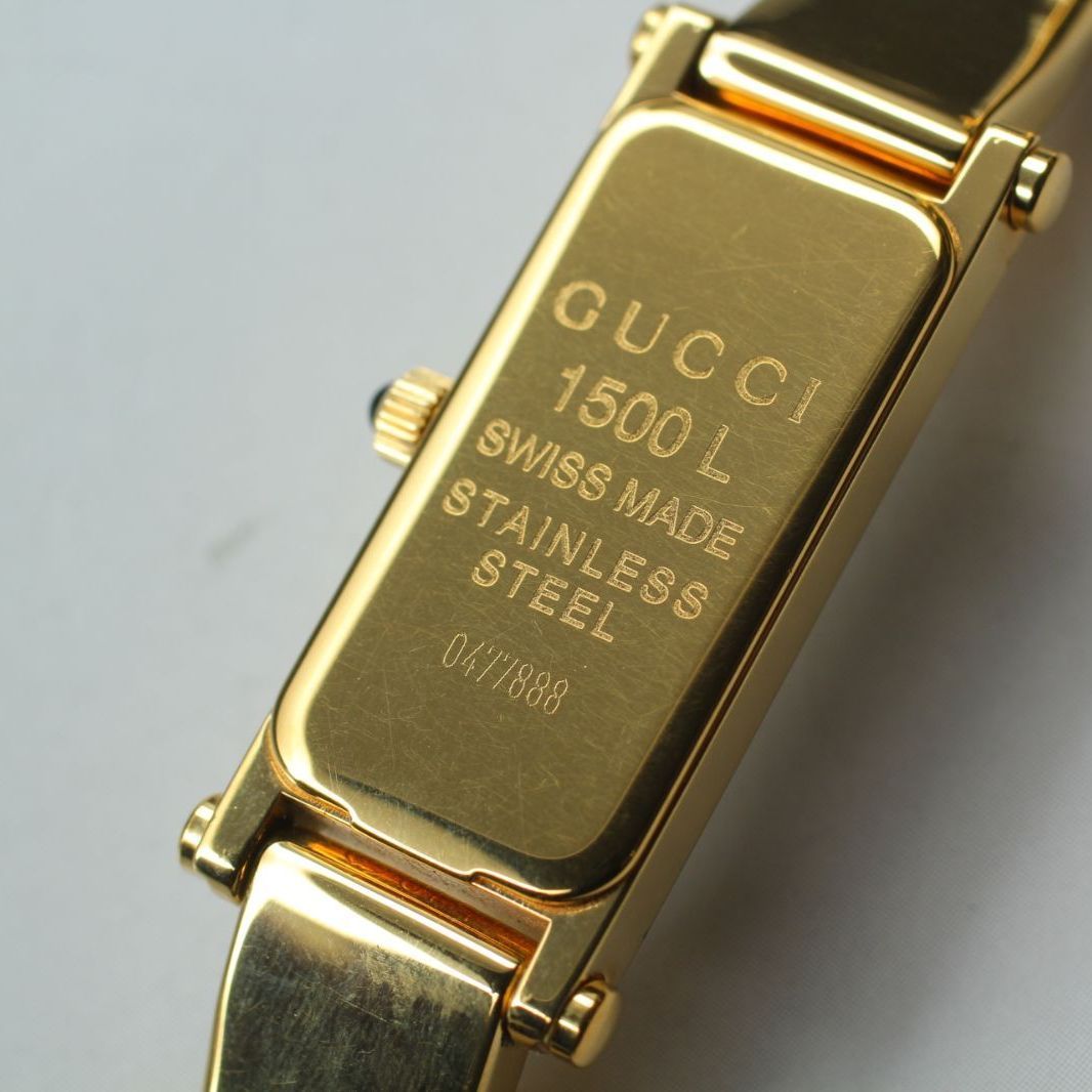 GUCCI グッチ　1500L レディース　ゴールド　シェル　① グッチGUCCI 1500L バングルウォッチ レディース腕時計 ゴールド