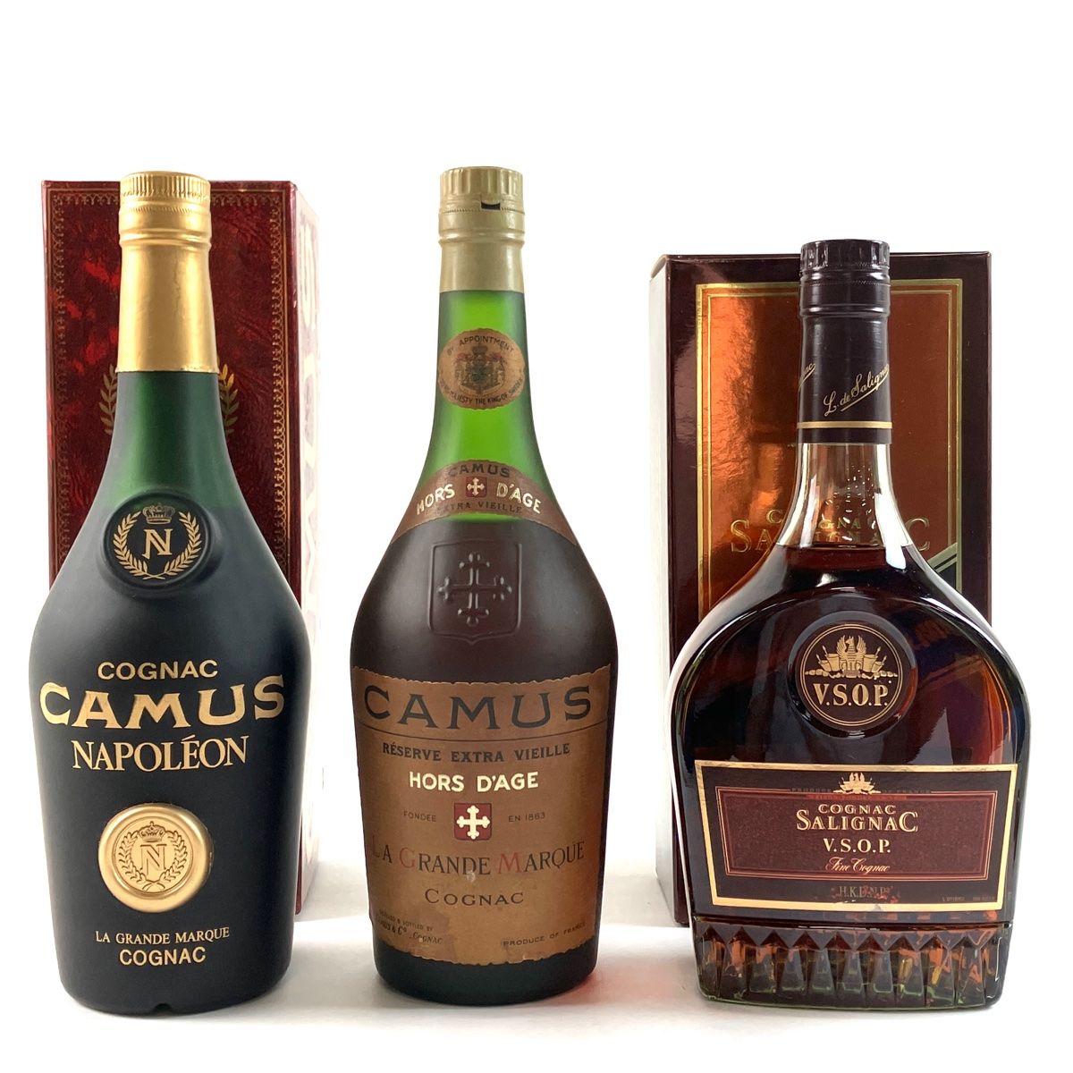 3本 カミュ CAMUS お買い得品 エクストラ グランド VSOP クリアボトル