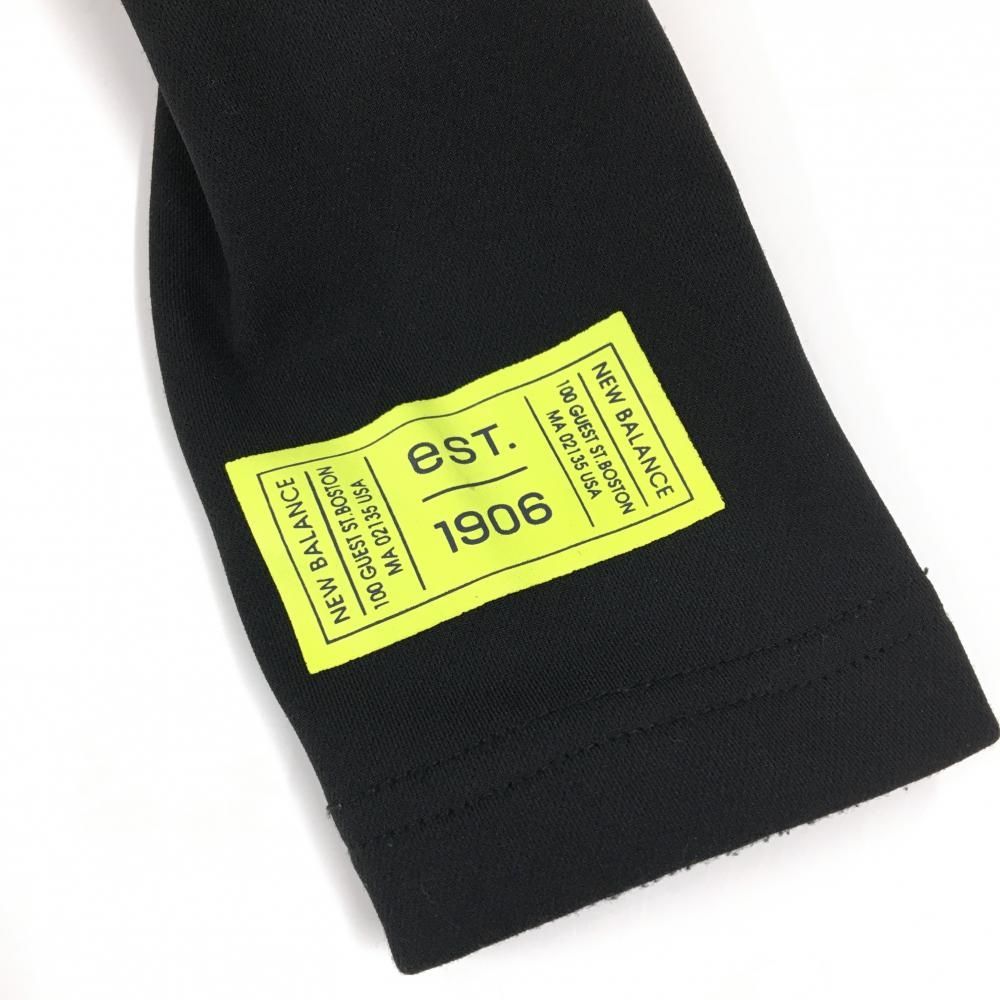ニューバランス ゴルフ タートルネック 長袖 Tシャツ ロゴ 柄 4 美品】ニューバランスゴルフ 長袖タートルネックシャツ 黒 ロゴ