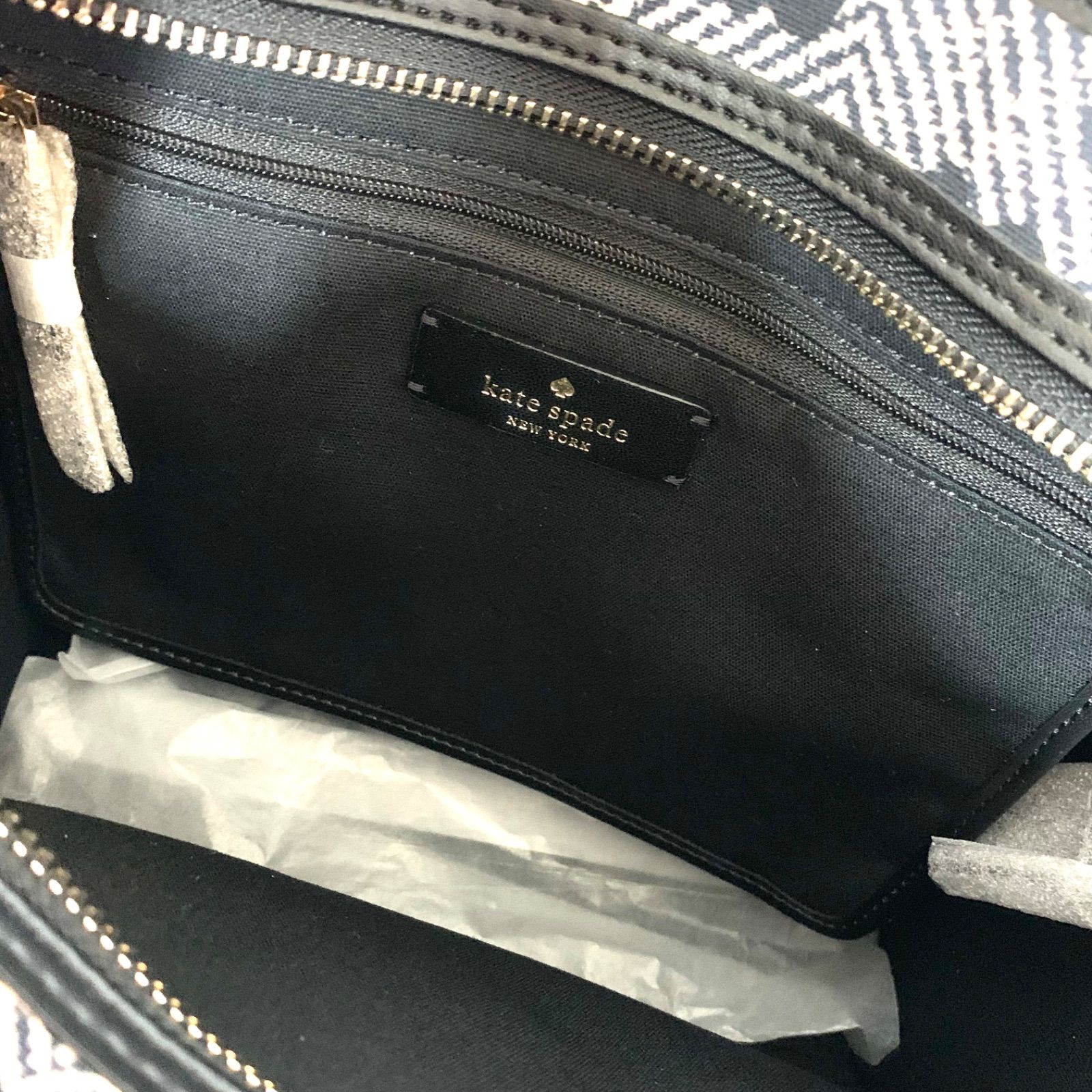 新品未使用Kate Spade ケイトスペード アウトレット トートバッグ キャンバス エラ ヘリンボーン フローラル フラワー 花柄 2WAY スモール トート K8208-001 定価70,400円