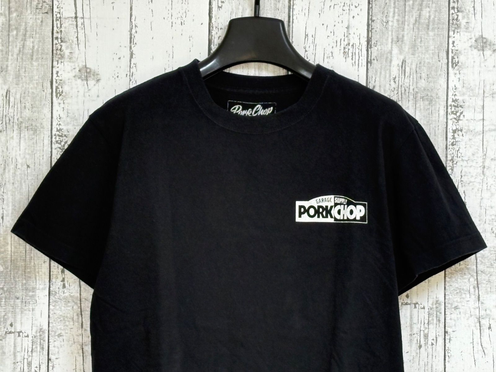 PorkChop Garage 半袖tシャツ カットソー トップス 黒 Mサイズ PorkChop Garage ロゴtシャツ 半袖トップス 黒 Mサイズ 全3色