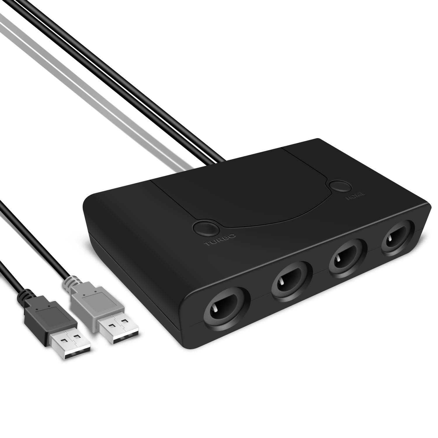 【迅速発送】OLED/Switch/WiiU/PC用 switch switch ngc用 大乱闘スマッシュブラザーズ対応 HOMEボタンアリ 転換アタプター TURBO連発機能対応 ４ポート 接続タップ コントローラ 最大８人同時にプレイ ゲ