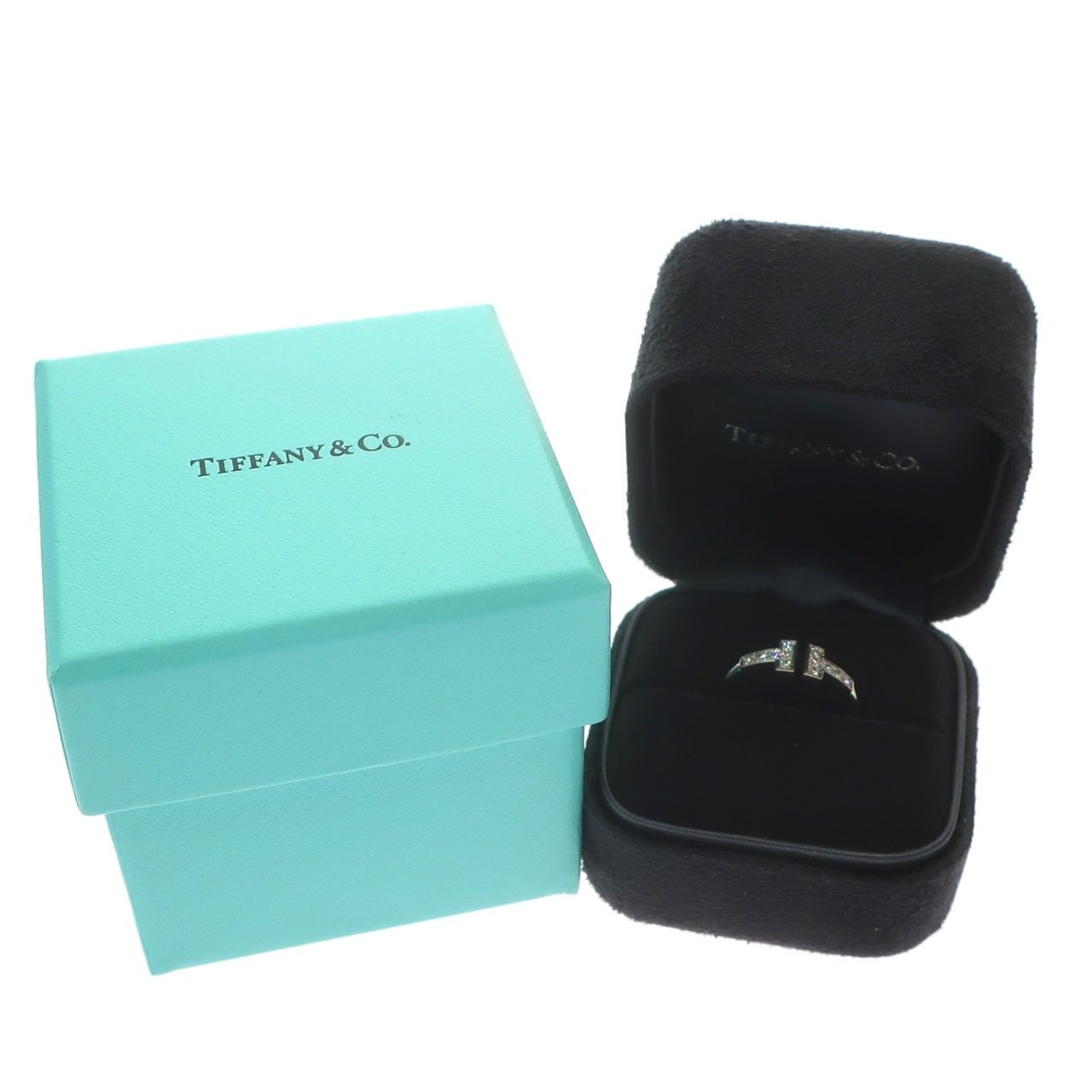 未使用品】TIFFANY&Co. ティファニー Tワイヤーリング K18WG 750 