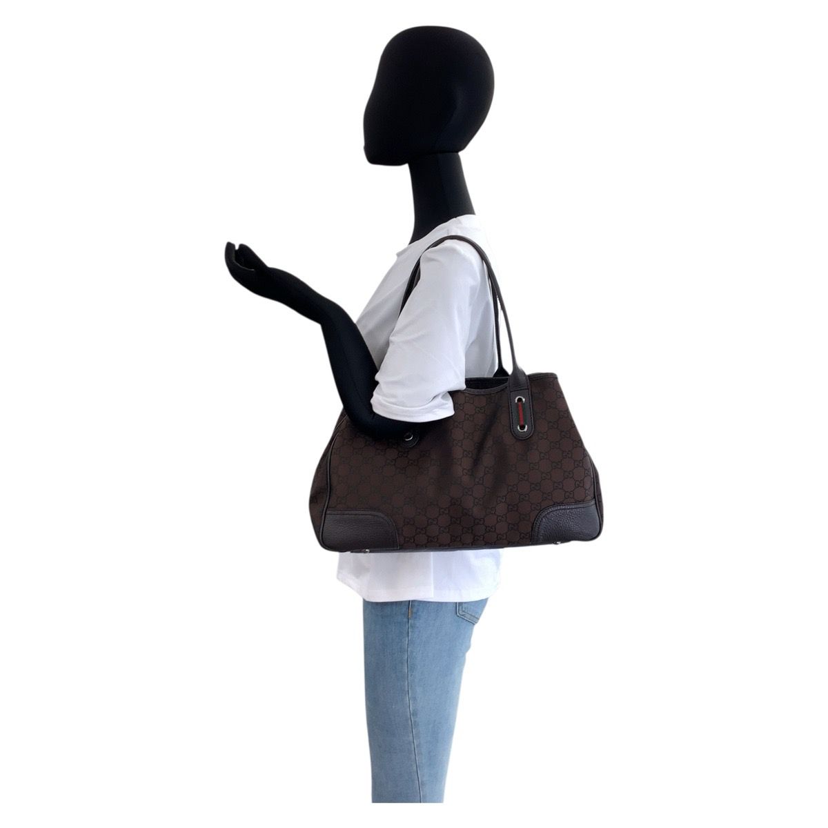 GUCCI グッチ シェリーライン ブラウン シルバー金具 GG