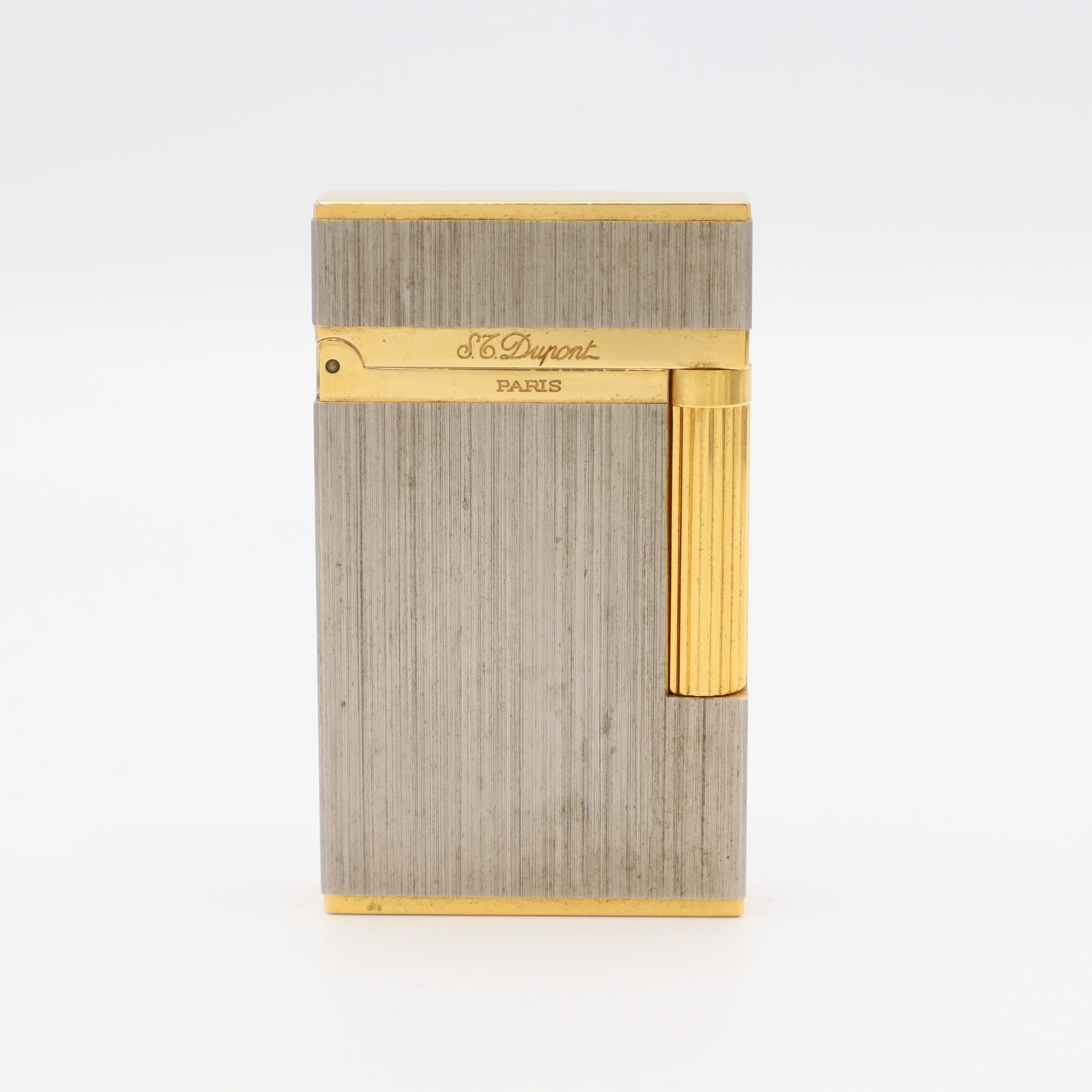 着火未確認 S.T.Dupont ライター デュポン ライン シルバー×ゴールド
