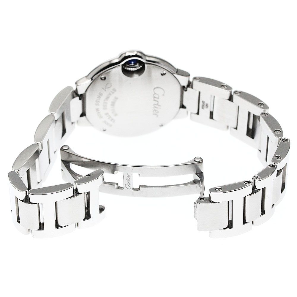 カルティエ CARTIER WE902073 バロンブルーSM 11Pダイヤ クォーツ