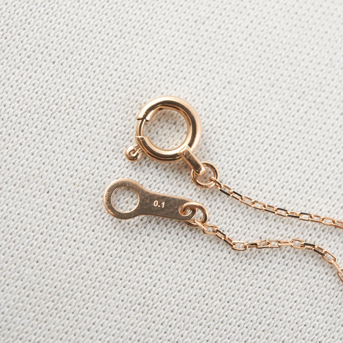 ete エテ ネックレス USED美品 K18PG 一粒ダイヤ ダイヤモンド 0.1ct 