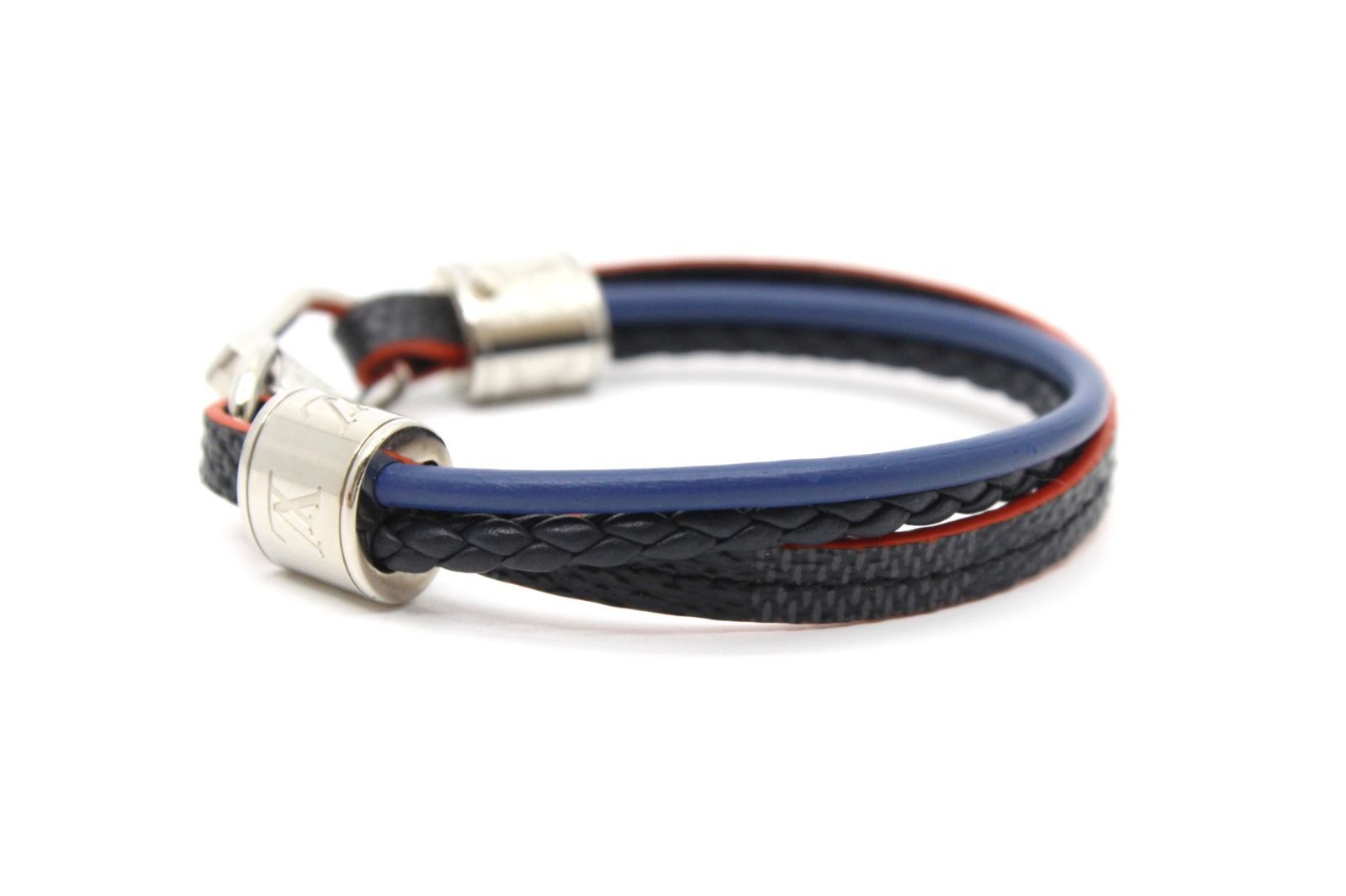 レザーブレスレット (金具付）メンズ レザーブレスレット S字フック 革 ステンレス レザー メンズ