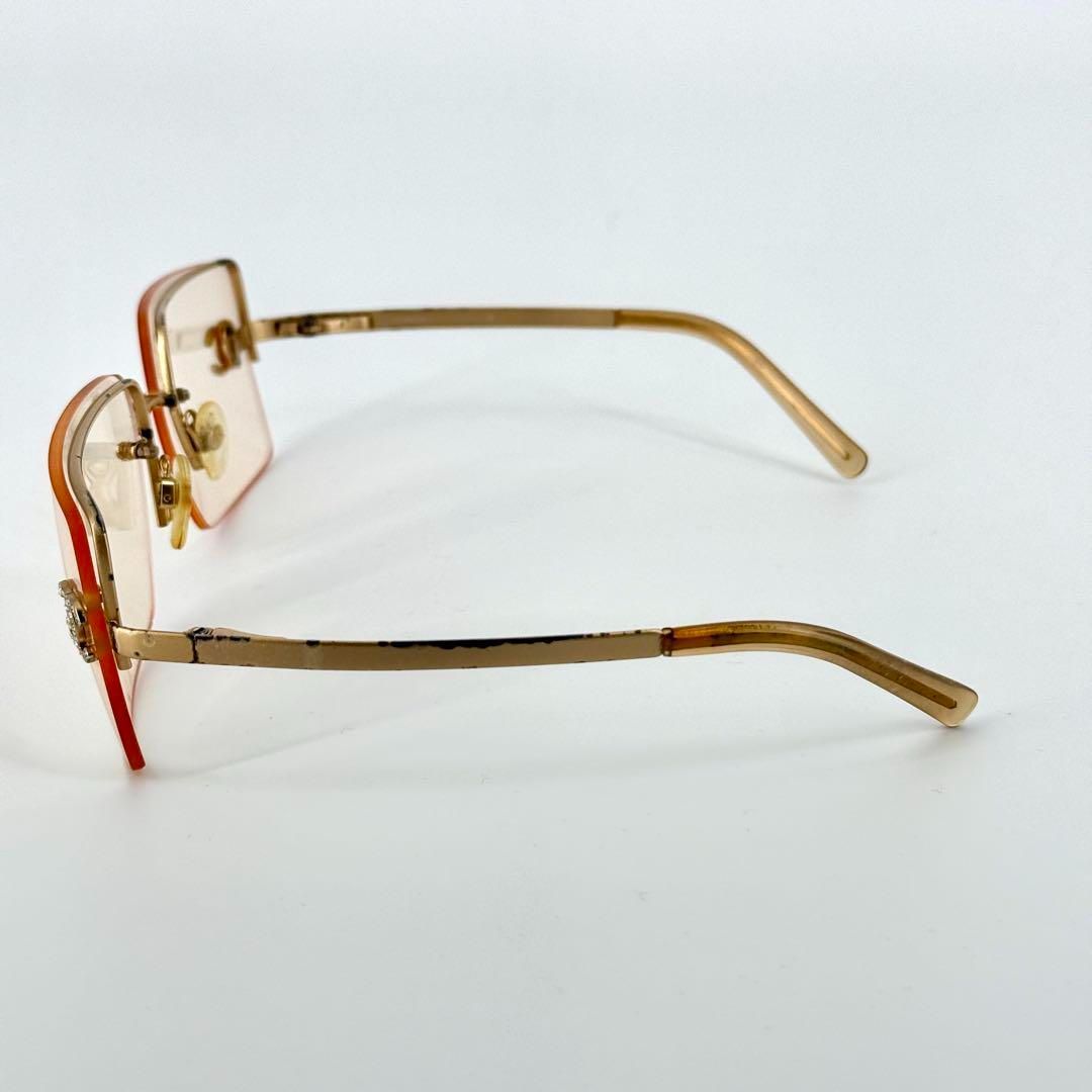 CHANEL サングラス 4092-B リムレス ココマーク ラインストーン