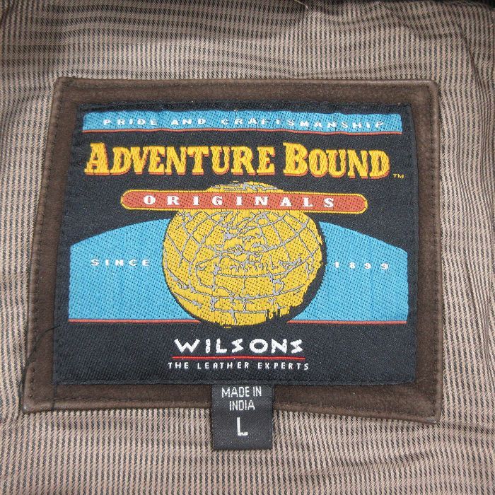 XL/古着 ウィルソン 長袖 レザー ジャケット メンズ 大きいサイズ こげ  