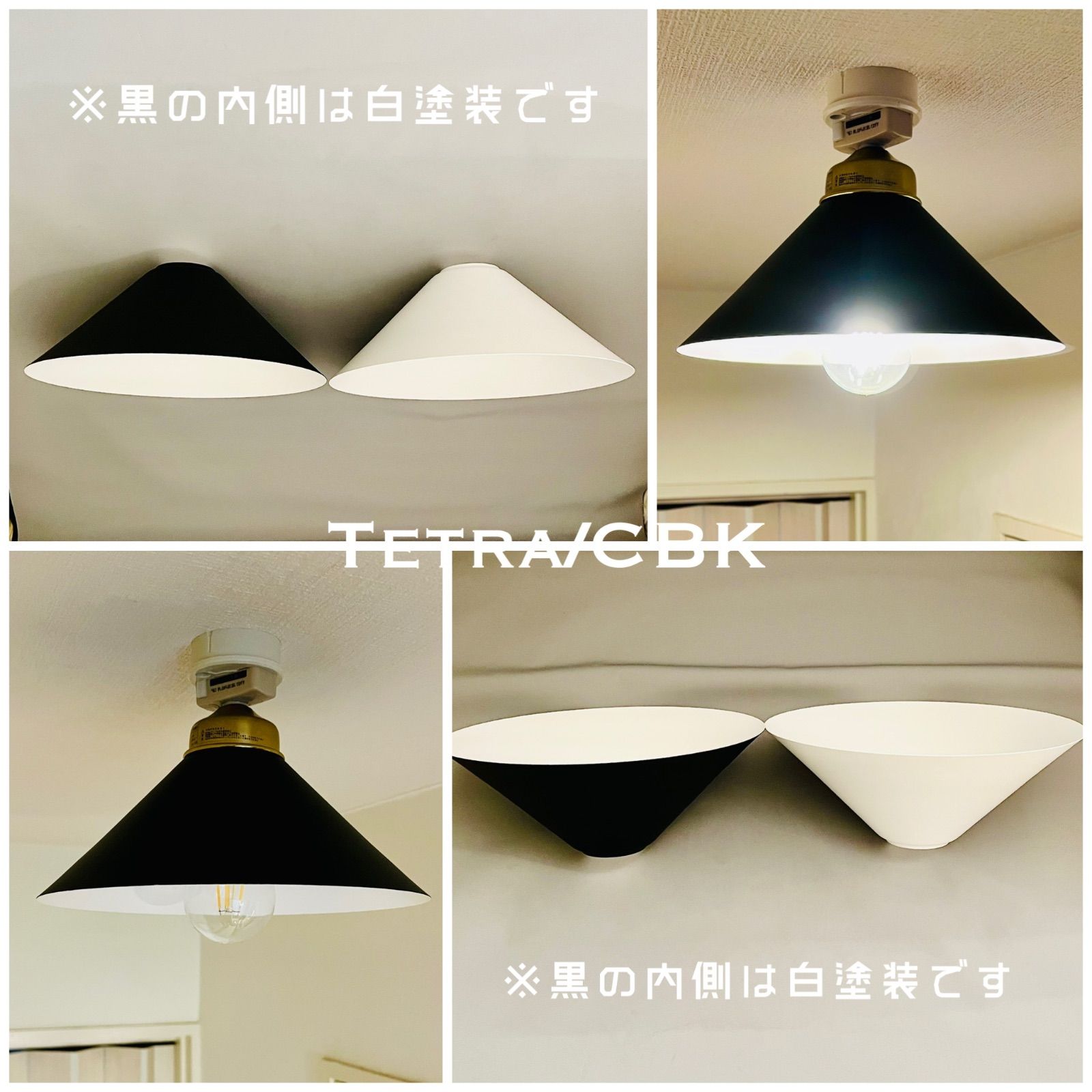 天井照明 シーリングライト Tetra/CBK スチール 黒半艶塗装 ランプ 