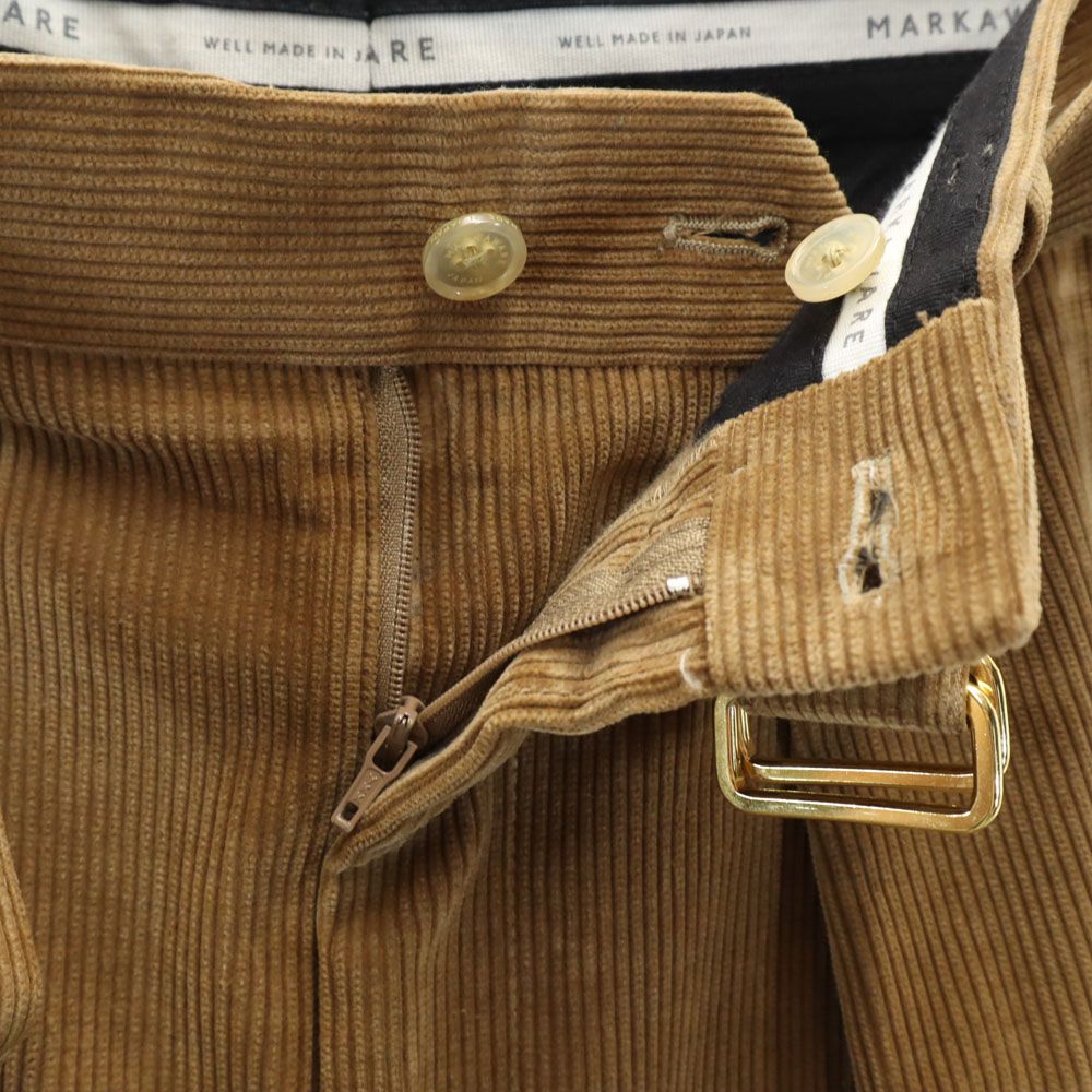 markaware ブラウン コーデュロイ スラックス markaware パンツ