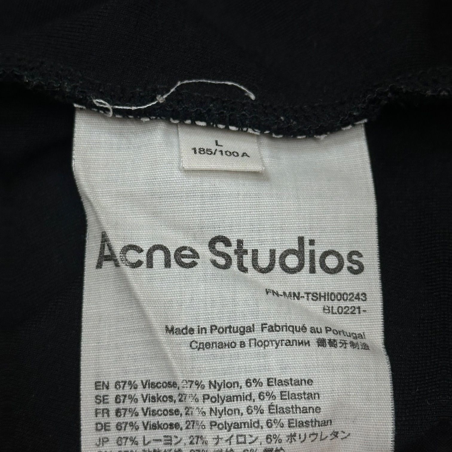 Acne Studios ロゴモックネックTシャツ 半袖カットソー アクネ