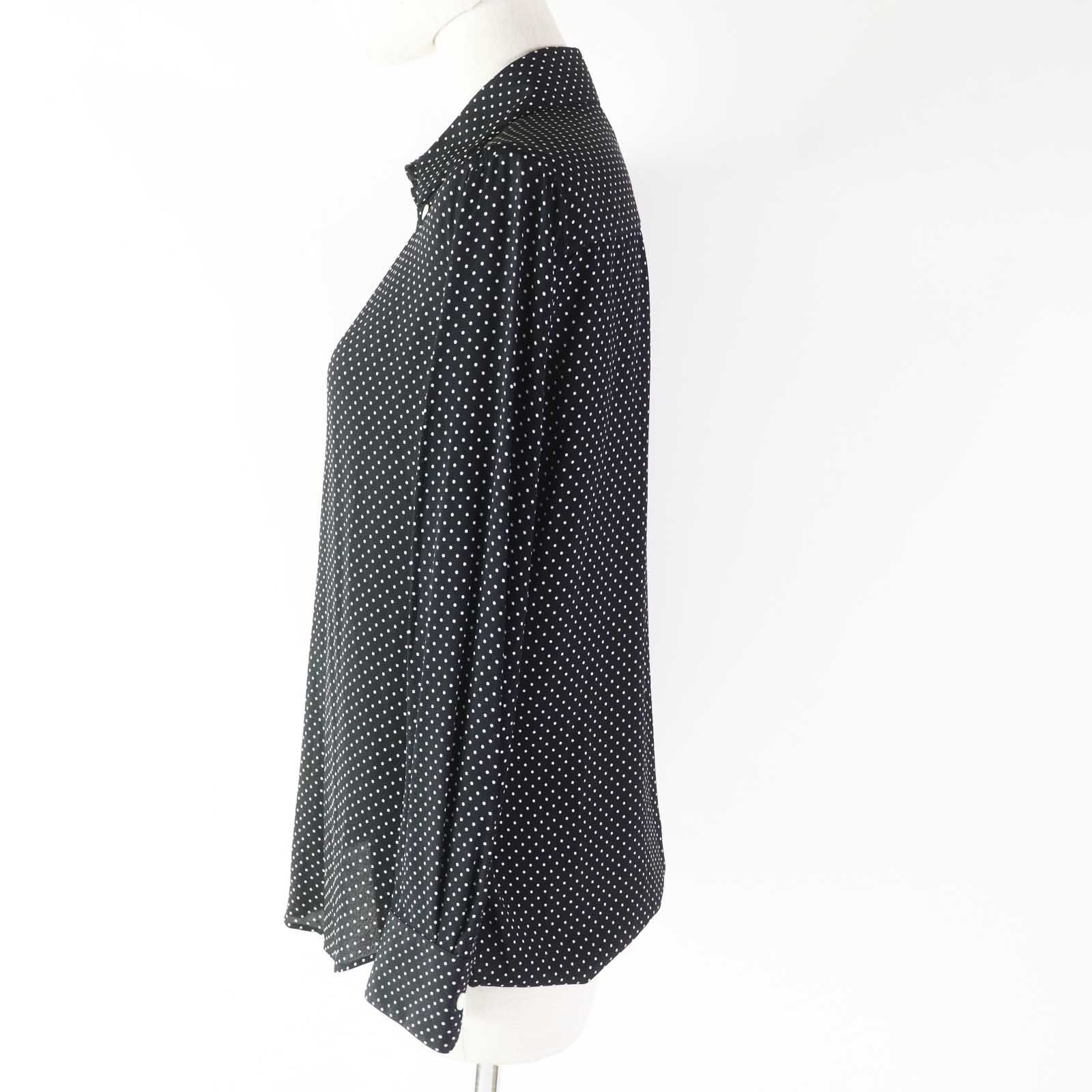 未使用品◎CELINE セリーヌ 20ZY5169D レーヨン ドット柄 長袖シャツ 