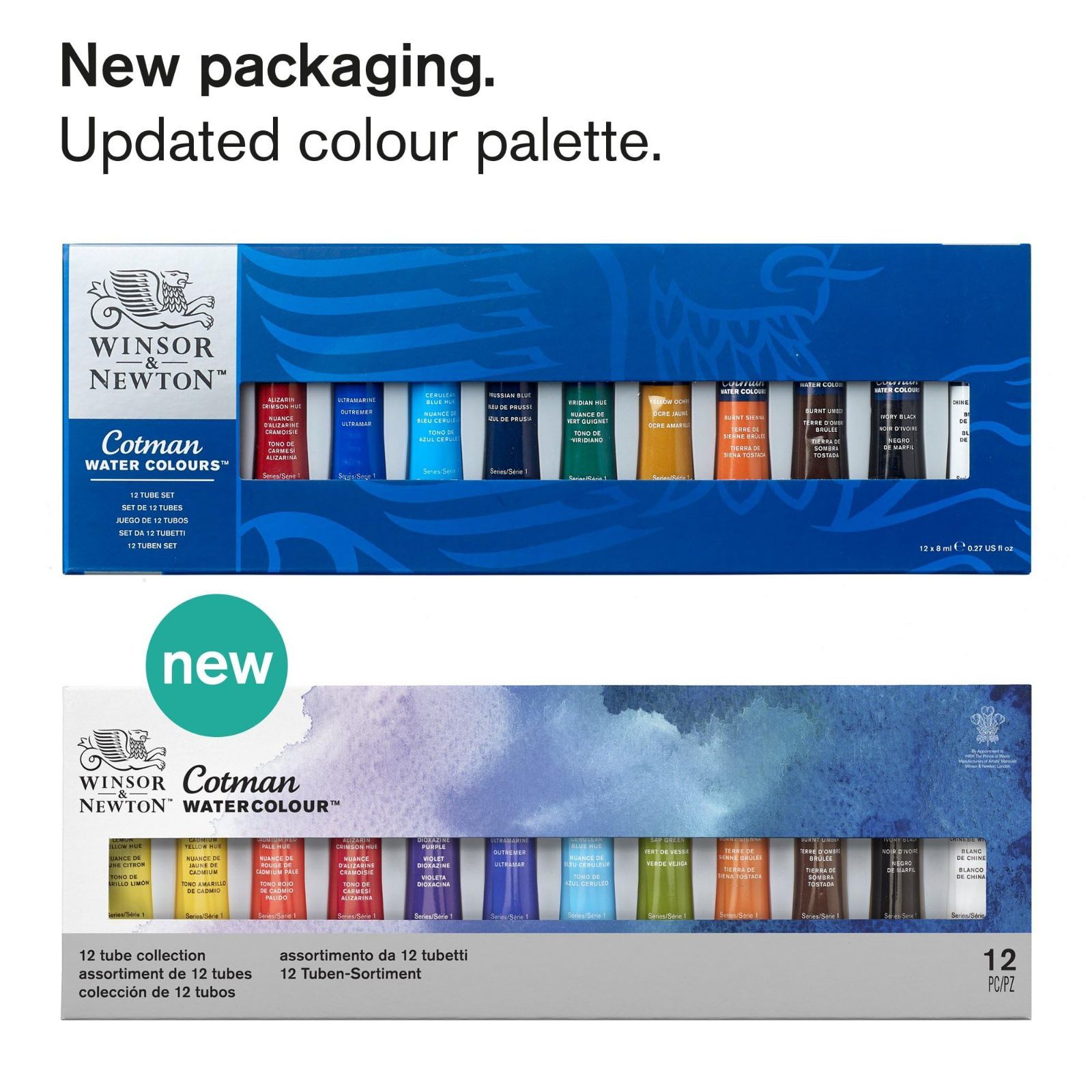 Winsor & Newton ウィンザー&ニュートン 水彩絵具 ウィンザー&ニュートン コットマン ウォーターカラー 8mlチューブ 12色セット  - メルカリ