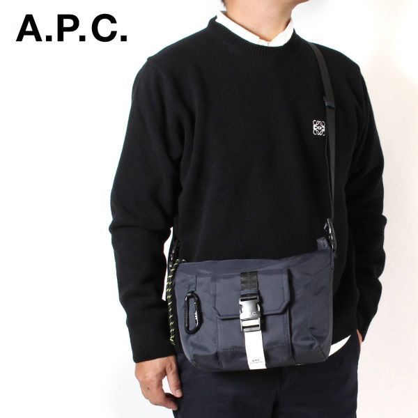2025SSモデル アーペーセー A.P.C. メンズ TREK ショルダーボディバッグ【IAK DARK NAVY】 H61734 PAAFH IAK/【2025SS】m-bag