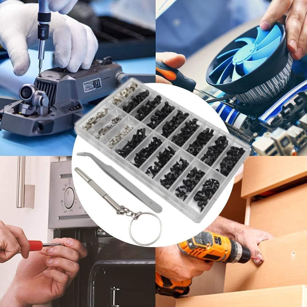 YINKE PC ネジセット M2 M2.5 M3 ノートPC用ネジ HDD M.2 SSD 固定用平 ラップトップ スクリューセット 収納ケース付き 355本入り CHRISTIANNAURATH_COM_BR