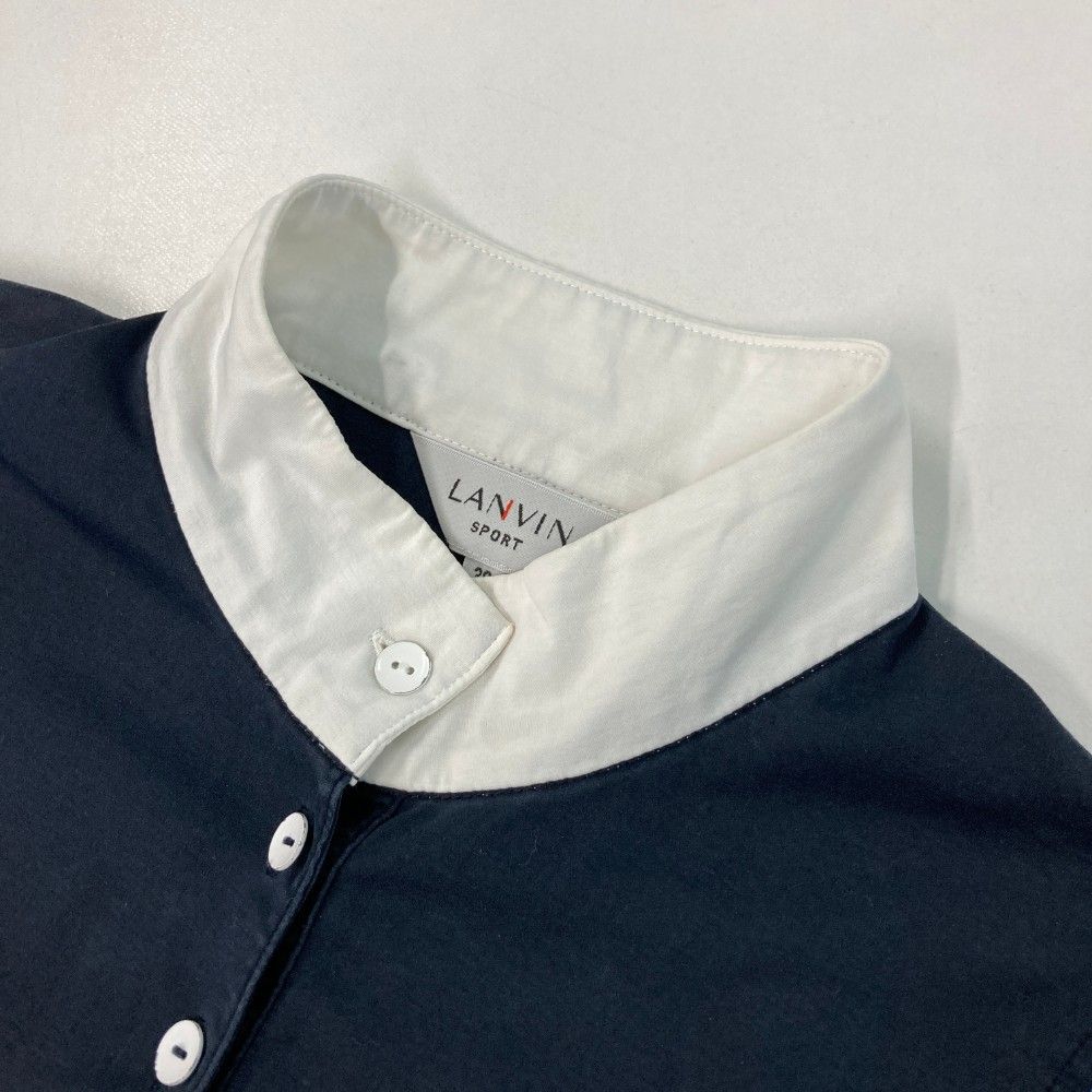 サイズ：38 LANVIN SPORT ランバン スポール 切替 半袖ポロシャツ
