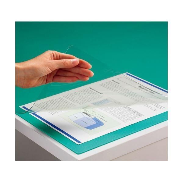 デスクマット | (まとめ) TANOSEE PVCデスクマット ダブル(下敷付