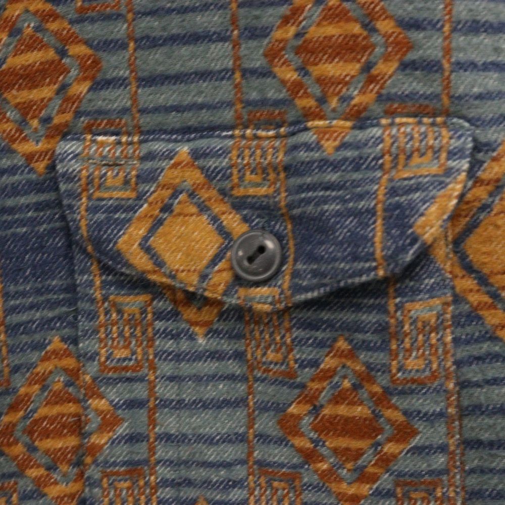 RRL (ダブルアールエル) ネイティブ ジャガード 長袖シャツ ブルー