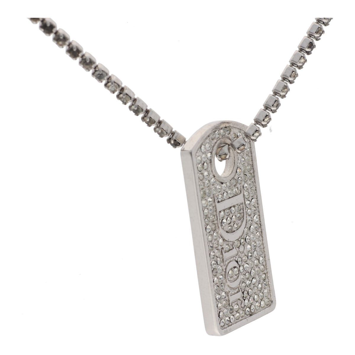 クリスチャン・ディオールネックレス N5182】Christian Dior CD logo cube necklace/クリスチャン