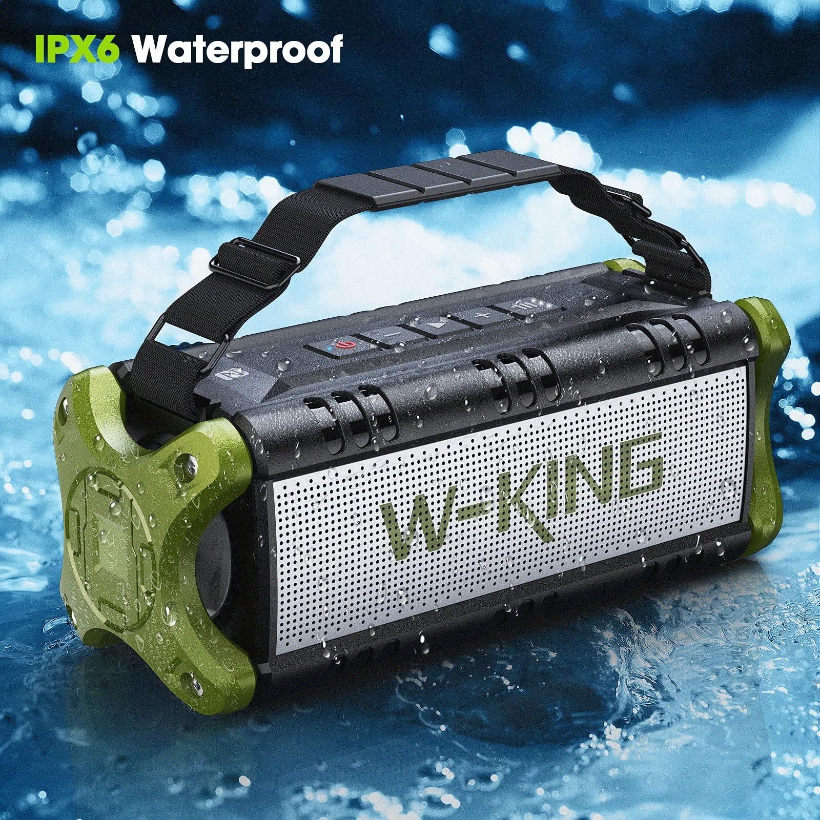 W-KING 70W Bluetoothスピーカー 重低音 IPX6防水-