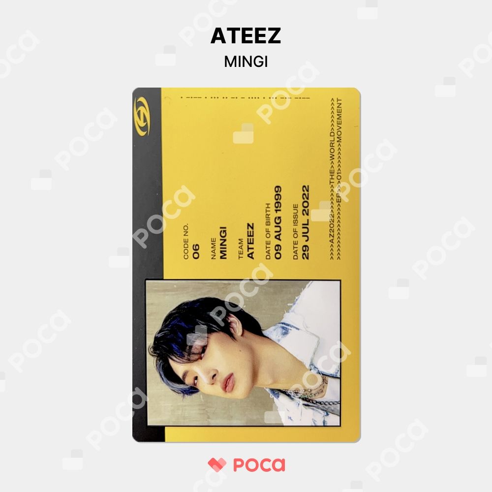 ateez movement ミンギ サノク トレカ guerrilla ATEEZ ミンギ トレカ THE WORLD EP.1 : MOVEMENT DIARY VER