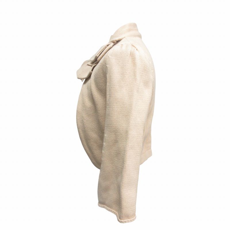 フォクシー FOXEY 美品 カーディガン ボレロ ニット 26022 半袖 リボン 