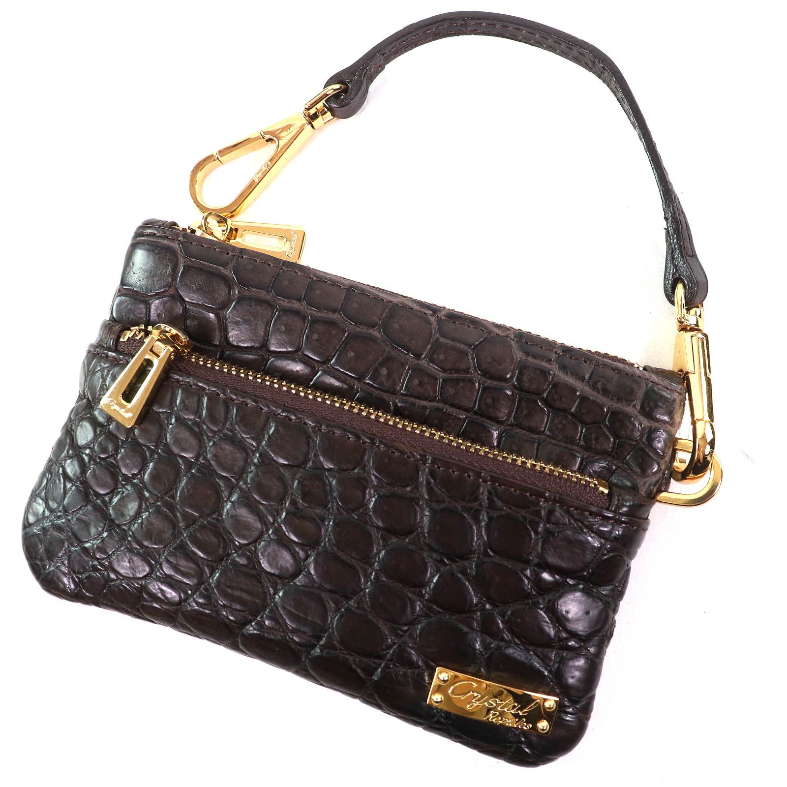 極美品△LEATHER JEWELS レザージュエルズ 02S27B クリスタル