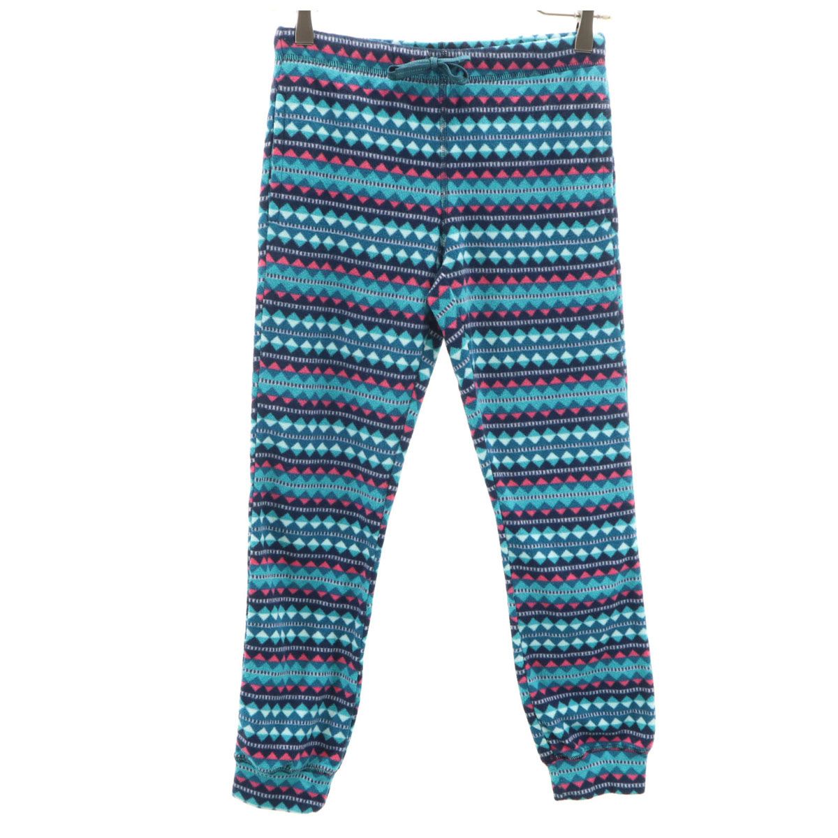 美品 patagonia パタゴニア 総柄 フリース レギンス M ターコイズ 