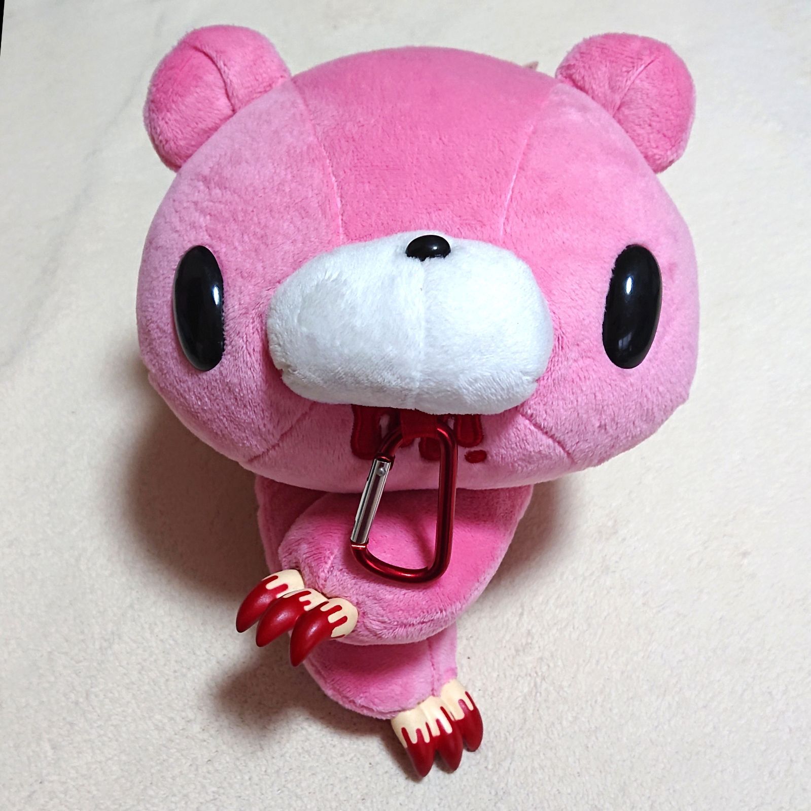 SL脱グルーミー咬筋力じまんポーチ ピンク ぬいぐるみ グル～ミ