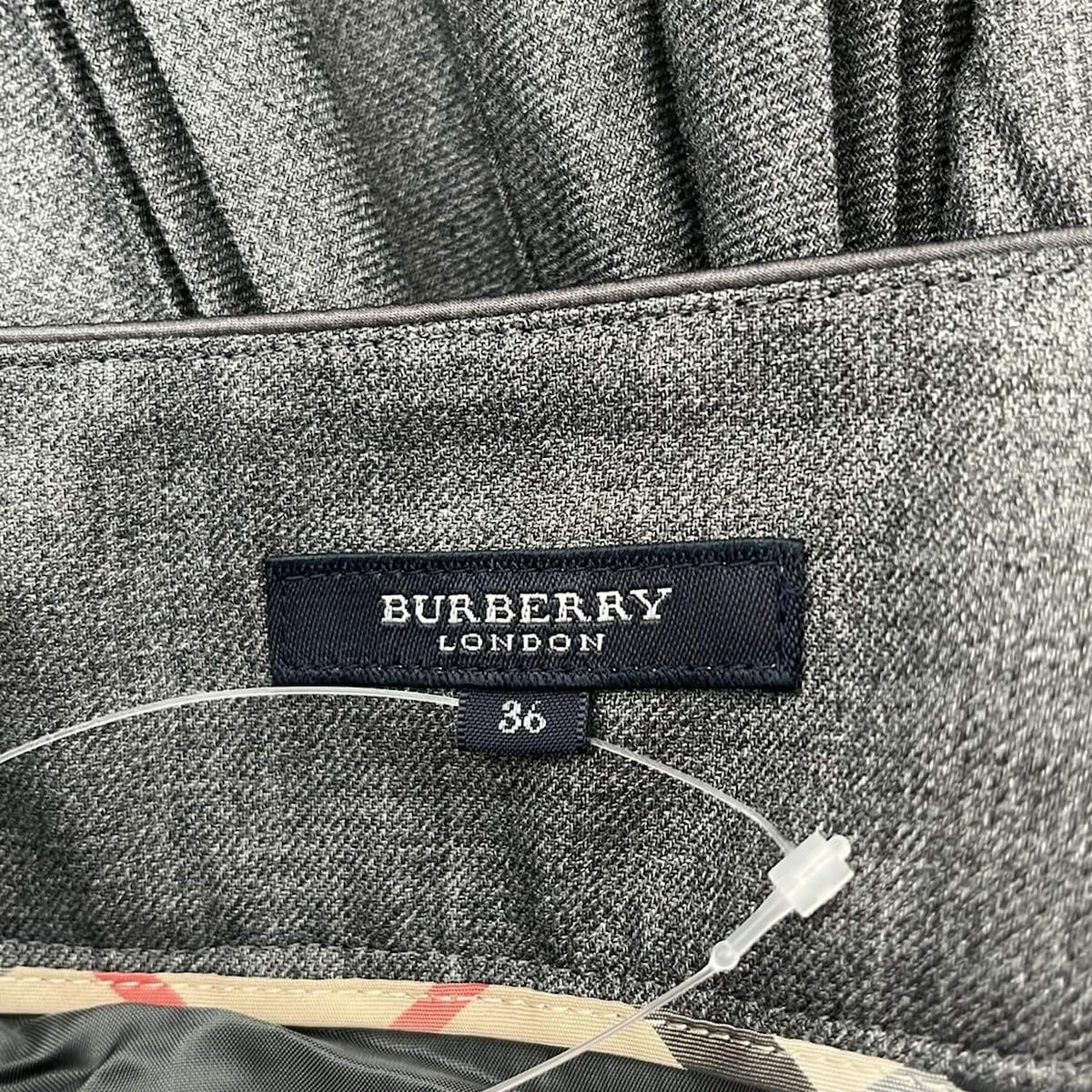 Burberry LONDON バーバリーロンドン スカート サイズ36 M レディース - グレー ひざ丈 プリーツ SIROKUMA-CORPORATION_COM