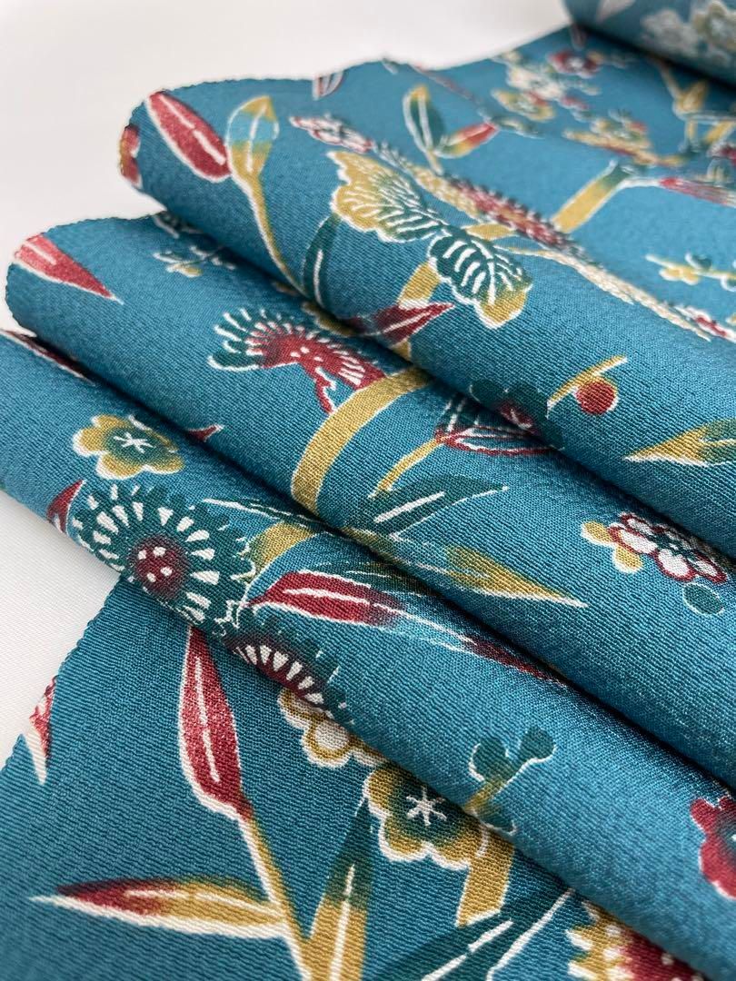 小紋 更紗 二代目更甚 浜ちりめん 正絹 反物 【楽天市場】二代目 更甚