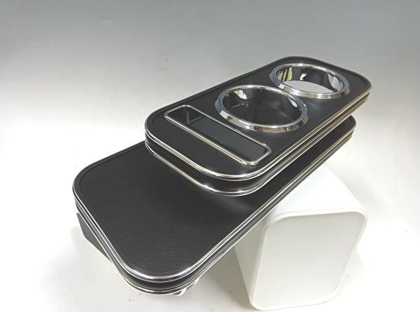 C28セレナ 22|11~ フロントテーブル レザーブラック BKxシルバー 携帯左 大