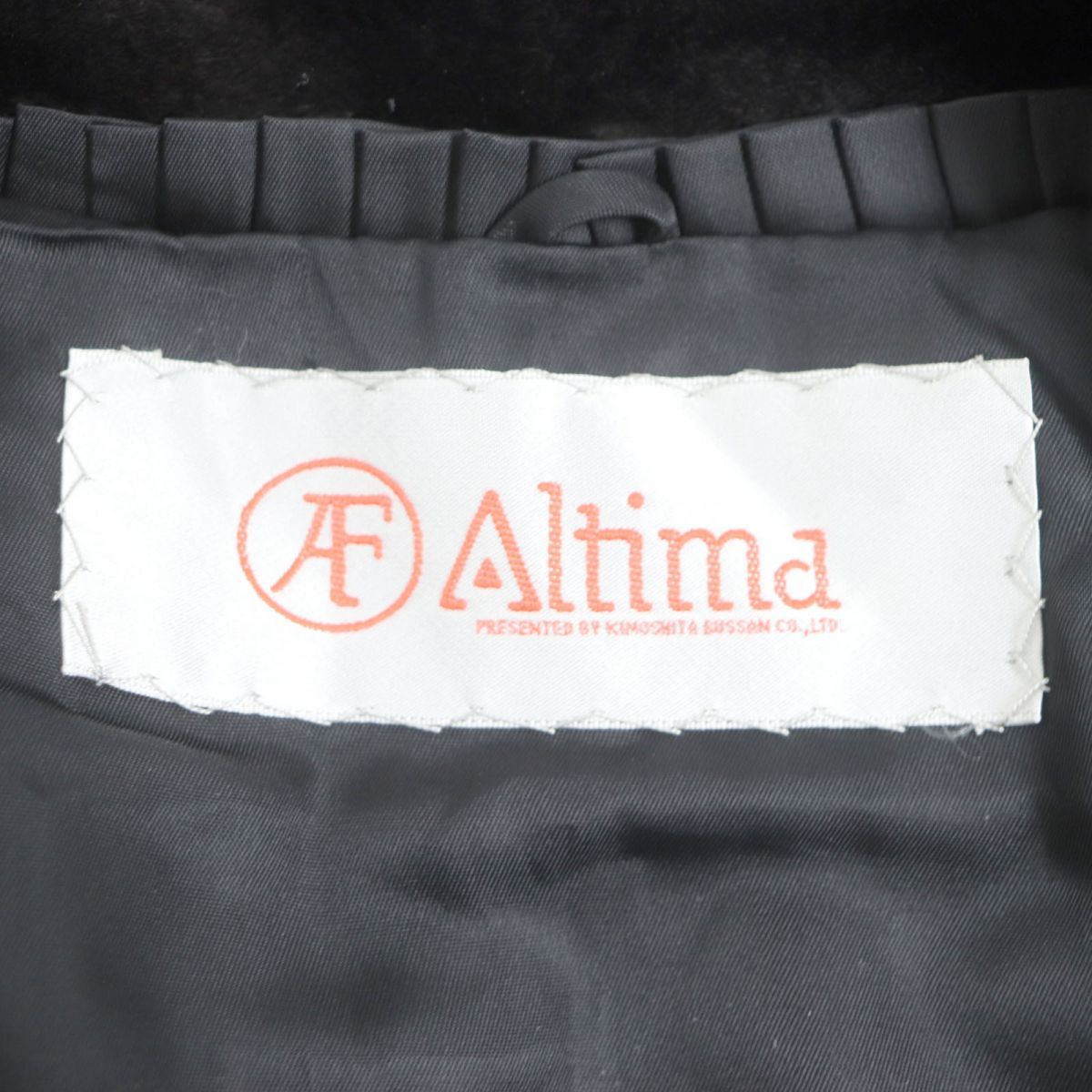 美品▽Altima アルティマ MINK シェアードミンク 本毛皮セミロング